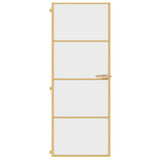 Porta Interni Sottile Oro 76x201,5cm Vetro Temperato Alluminio