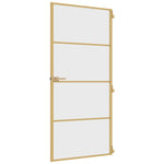 Porta Interni Sottile Oro 93x201,5cm Vetro Temperato Alluminio
