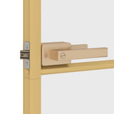 Porta Interni Sottile Oro 93x201,5cm Vetro Temperato Alluminio