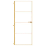 Porta Interni Sottile Oro 83x201,5cm Vetro Temperato Alluminio