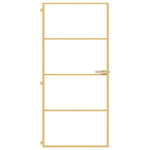 Porta Interni Sottile Oro 93x201,5cm Vetro Temperato Alluminio