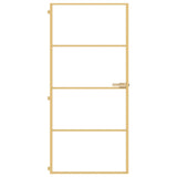 Porta Interni Sottile Oro 93x201,5cm Vetro Temperato Alluminio