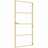 Porta Interni Sottile Oro 93x201,5cm Vetro Temperato Alluminio