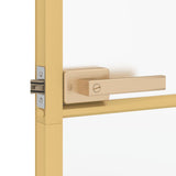 Porta Interni Sottile Oro 93x201,5cm Vetro Temperato Alluminio