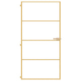 Porta Interni Sottile Oro 102,5x201,5 Vetro Temperato Alluminio