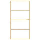 Porta Interni Sottile Oro 102,5x201,5 Vetro Temperato Alluminio