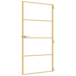 Porta Interni Sottile Oro 102,5x201,5 Vetro Temperato Alluminio