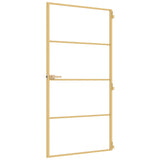 Porta Interni Sottile Oro 102,5x201,5 Vetro Temperato Alluminio