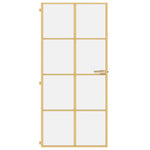 Porta Interni Sottile Oro 93x201,5cm Vetro Temperato Alluminio