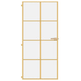 Porta Interni Sottile Oro 93x201,5cm Vetro Temperato Alluminio