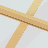 Porta Interni Sottile Oro 93x201,5cm Vetro Temperato Alluminio