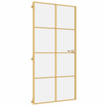 Porta Interni Sottile Oro 102,5x201,5 Vetro Temperato Alluminio