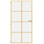 Porta Interni Sottile Oro 102,5x201,5 Vetro Temperato Alluminio