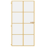 Porta Interni Sottile Oro 102,5x201,5 Vetro Temperato Alluminio