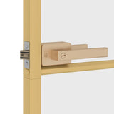 Porta Interni Sottile Oro 102,5x201,5 Vetro Temperato Alluminio
