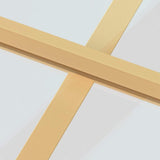 Porta Interni Sottile Oro 102,5x201,5 Vetro Temperato Alluminio