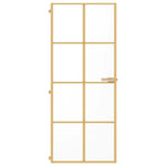 Porta Interni Sottile Oro 83x201,5cm Vetro Temperato Alluminio