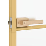 Porta Interni Sottile Oro 93x201,5cm Vetro Temperato Alluminio