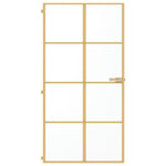 Porta Interni Sottile Oro 102,5x201,5 Vetro Temperato Alluminio