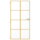 Porta Interni Sottile Oro 102,5x201,5 Vetro Temperato Alluminio