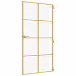 Porta Interni Sottile Oro 102,5x201,5 Vetro Temperato Alluminio