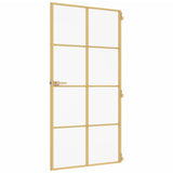 Porta Interni Sottile Oro 102,5x201,5 Vetro Temperato Alluminio