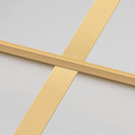 Porta Interni Sottile Oro 102,5x201,5 Vetro Temperato Alluminio