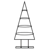 Albero di Natale Decorativo in Metallo Nero 60 cm