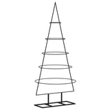 Albero di Natale Decorativo in Metallo Nero 125 cm