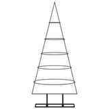 Albero di Natale Decorativo in Metallo Nero 125 cm