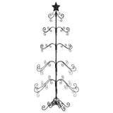 Albero di Natale Decorativo in Metallo Nero 150 cm
