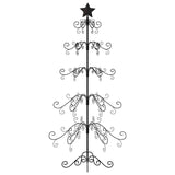 Albero di Natale Decorativo in Metallo Nero 150 cm