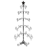 Albero di Natale Decorativo in Metallo Nero 150 cm