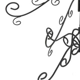 Albero di Natale Decorativo in Metallo Nero 150 cm