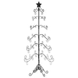 Albero di Natale Decorativo in Metallo Nero 180 cm