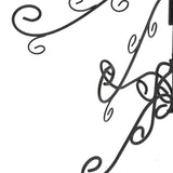 Albero di Natale Decorativo in Metallo Nero 180 cm