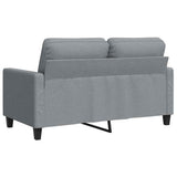 Divano a 2 Posti Grigio Chiaro 120 cm in Tessuto
