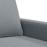 Divano a 2 Posti Grigio Chiaro 120 cm in Tessuto