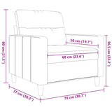 Poltrona Marrone 60 cm in Tessuto