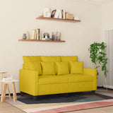 Divano a 2 Posti giallo 120 cm in Velluto