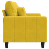 Divano a 2 Posti giallo 120 cm in Velluto