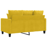 Divano a 2 Posti giallo 120 cm in Velluto