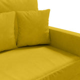 Divano a 2 Posti giallo 120 cm in Velluto
