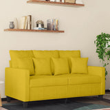 Divano a 2 Posti giallo 120 cm in Velluto