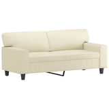 Divano a 2 Posti Crema 140 cm in Similpelle