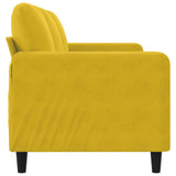 Divano a 3 Posti Giallo 180 cm in Velluto