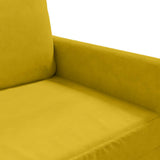 Divano a 3 Posti Giallo 180 cm in Velluto