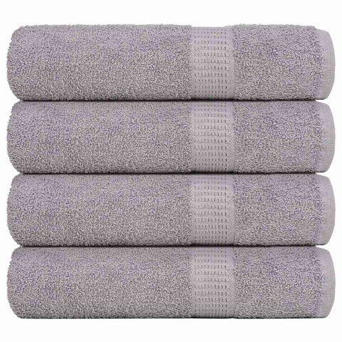 Asciugamani 4 pz Grigio 50x100 cm 360 g/m 100% Cotone