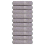 Asciugamani 10 pz Grigio 50x100 cm 360 g/m 100% Cotone