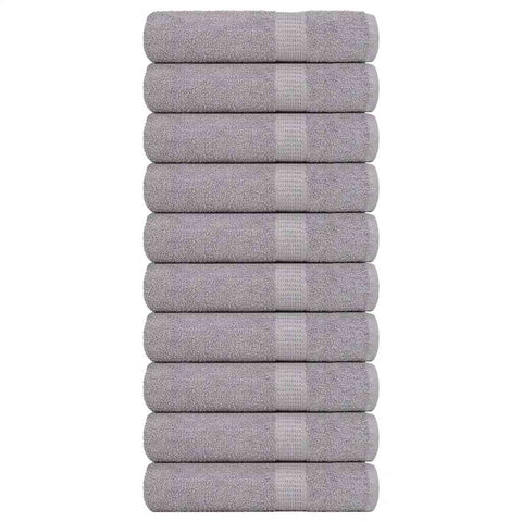 Asciugamani 10 pz Grigio 50x100 cm 360 g/m 100% Cotone